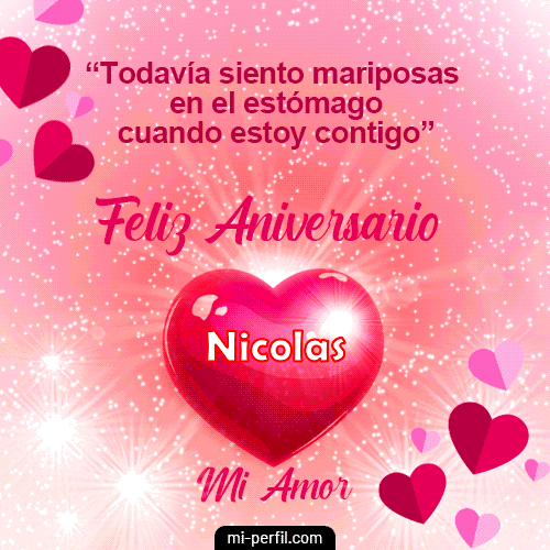 Feliz Aniversario Mi Amor Nicolas