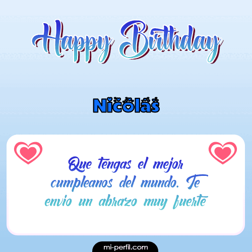 Happy Birthday II Nicolas