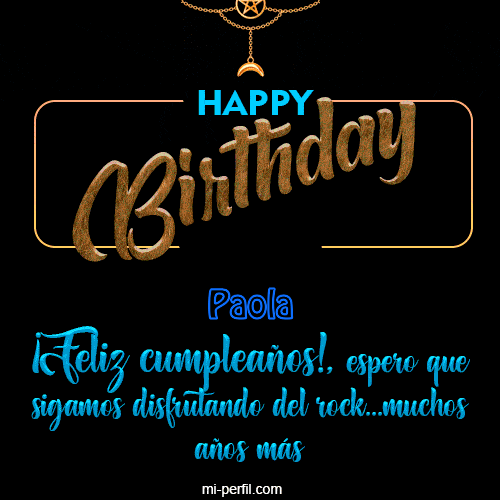Gif de cumpleaños Happy  Birthday to you Paola