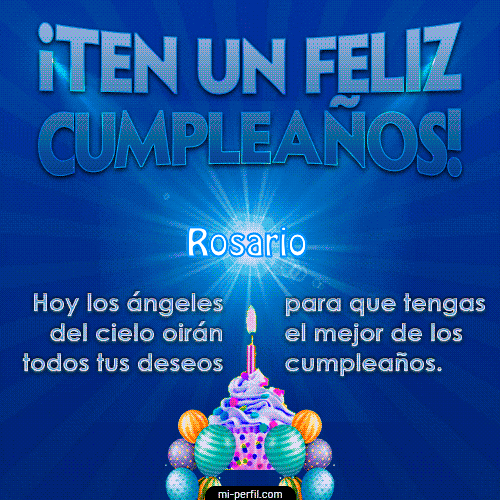 Te un Feliz Cumpleaños Rosario