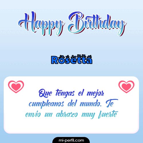 Happy Birthday II Rosetta