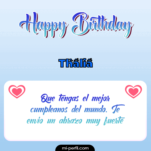 Happy Birthday II Thalia