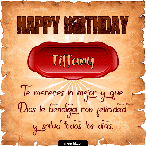 Happy Birthday Pergamino Tiffany