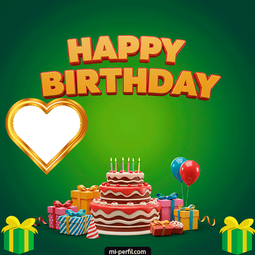 Plantilla Gif Feliz Cumpleaños Ecológico