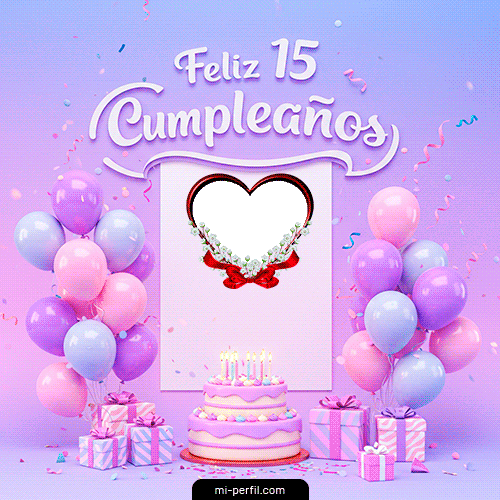 Plantilla Gif Felicidades en tus 15