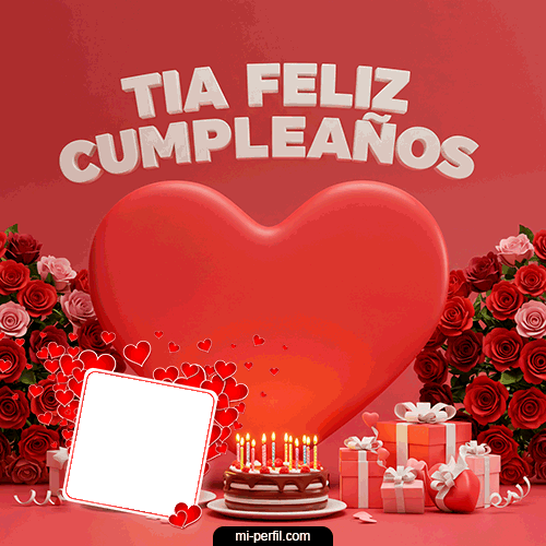 Plantilla Gif Happy BirthDay Tía