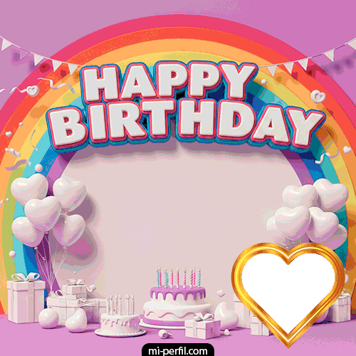Plantilla Gif Happy Birthday de Colores