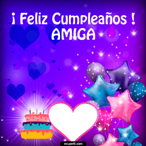 Plantilla Gif Feliz Cumpleaños Amiga 2