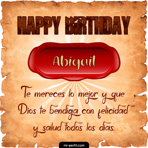Happy Birthday Pergamino Abigail