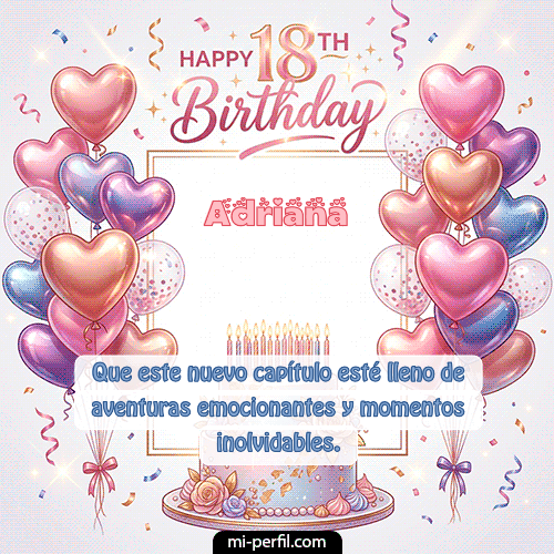Gif Happy 18th BirthDay Adriana