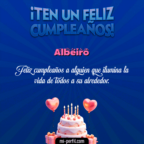 Gif Te un Feliz Cumpleaños Albeiro