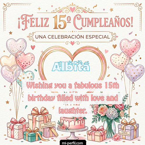 Feliz Cumpleaños XV Años Albita