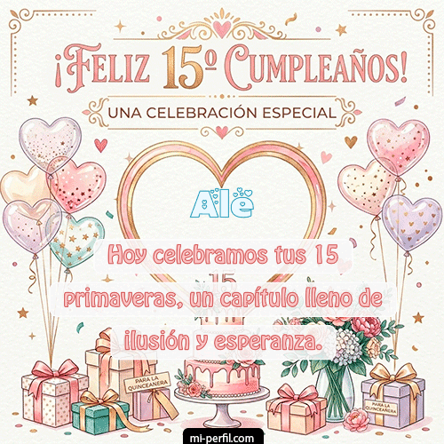 Feliz Cumpleaños XV Años Ale