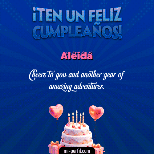 Gif Te un Feliz Cumpleaños Aleida