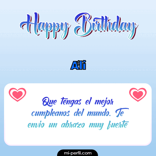 Happy Birthday II Ali