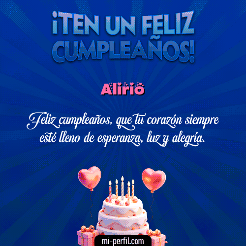 Te un Feliz Cumpleaños Alirio