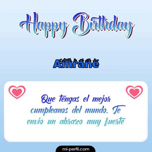 Happy Birthday II Amrane