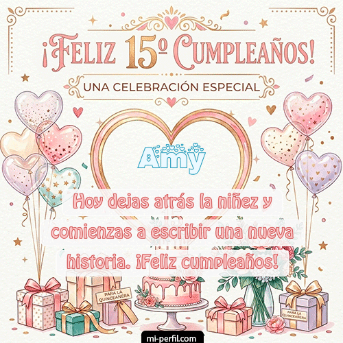 Feliz Cumpleaños XV Años Amy