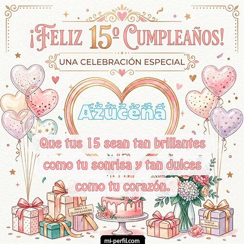 Feliz Cumpleaños XV Años Azucena
