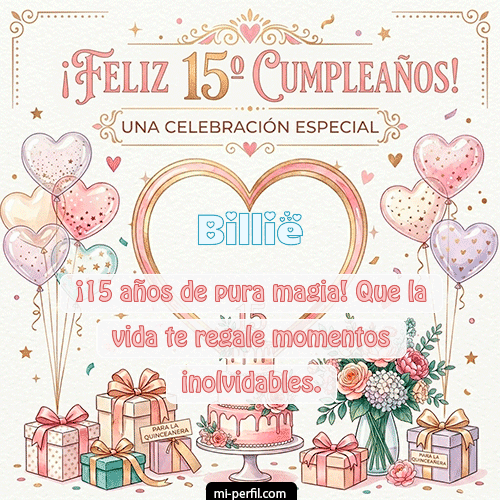 Feliz Cumpleaños XV Años Billie