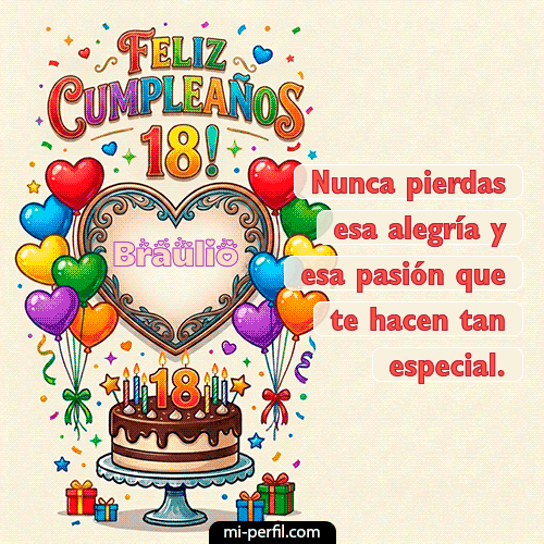 Feliz 18 años Braulio
