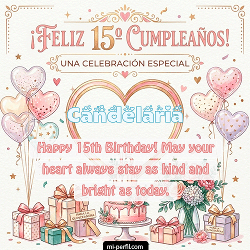 Feliz Cumpleaños XV Años Candelaria