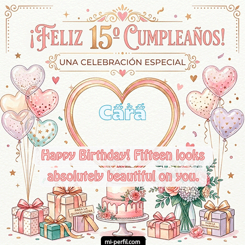 Feliz Cumpleaños XV Años Cara