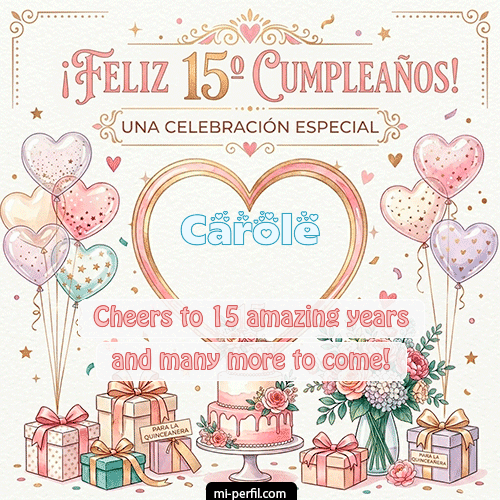 Feliz Cumpleaños XV Años Carole