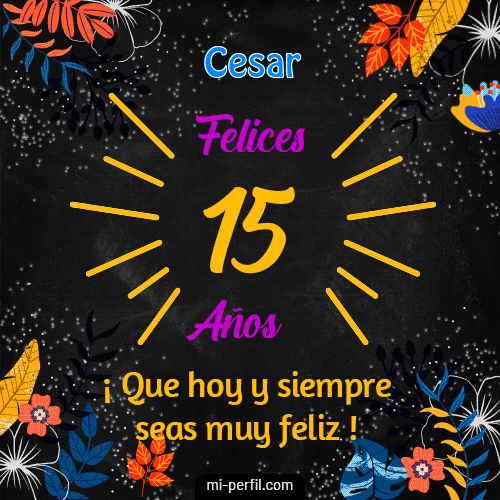 Feliz 15 Años Cesar
