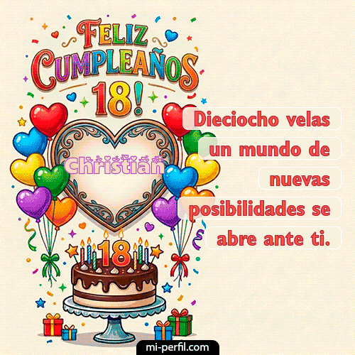 Feliz 18 años Christian