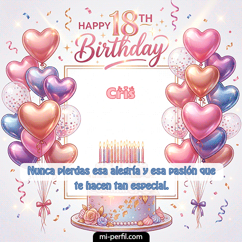 Happy 18th BirthDay Cris