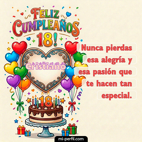 Feliz 18 años Cristiano