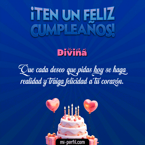 Gif Te un Feliz Cumpleaños Divina