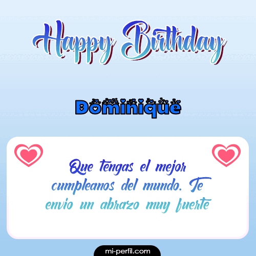 Happy Birthday II Dominique