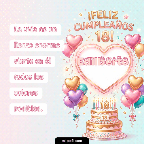 Gif Feliz Cumpleaños 18 Edilberto