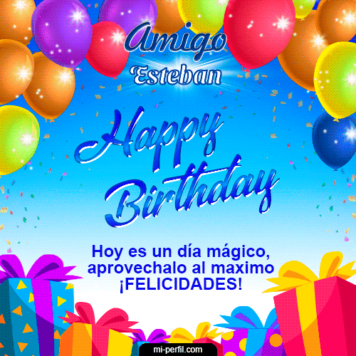 Gif de cumpleaños Esteban