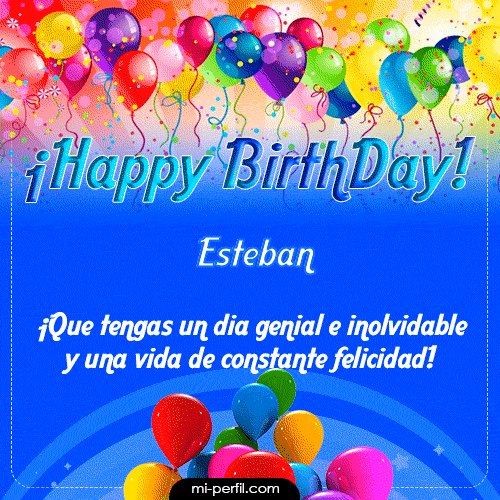 Gif de cumpleaños Esteban