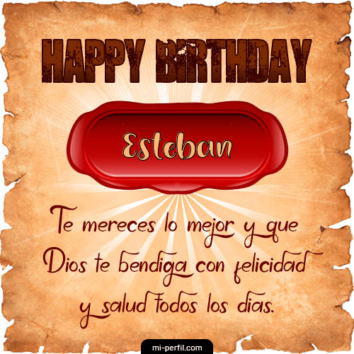Gif de cumpleaños Esteban