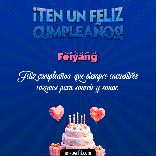 Gif de cumpleaños Feiyang