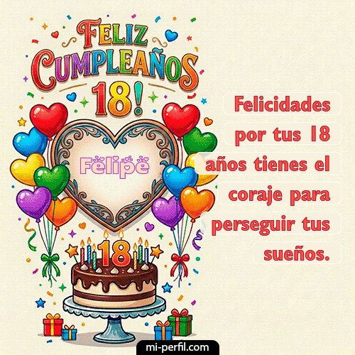 Feliz 18 años Felipe