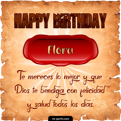 Happy Birthday Pergamino Flora