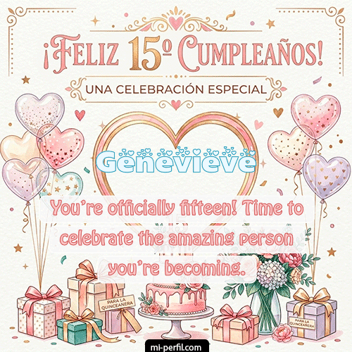Feliz Cumpleaños XV Años Genevieve