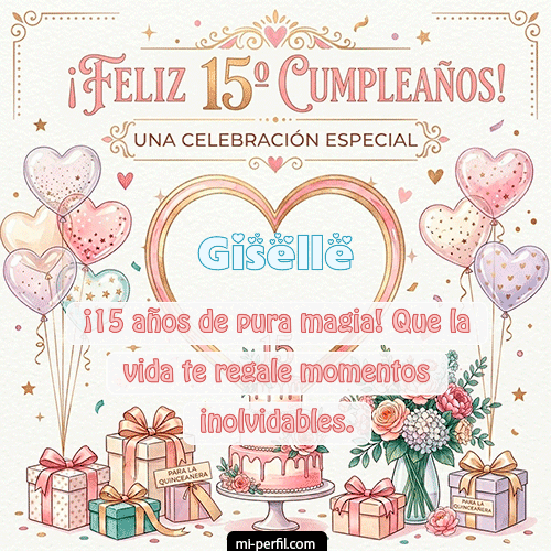 Feliz Cumpleaños XV Años Giselle