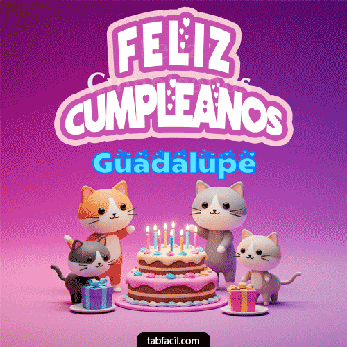 Gif de cumpleaños Guadalupe