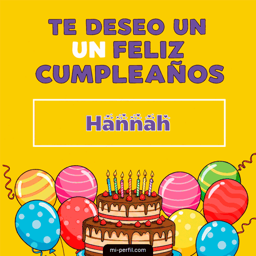 Gif de cumpleaños Hannah