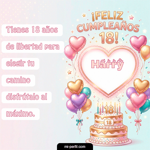 Feliz Cumpleaños 18 Harry