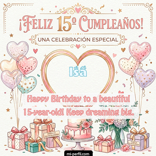Feliz Cumpleaños XV Años Isa