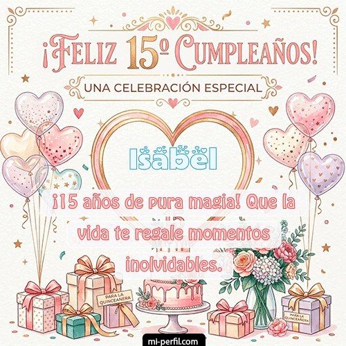 Feliz Cumpleaños XV Años Isabel