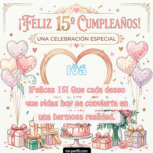 Feliz Cumpleaños XV Años Iva