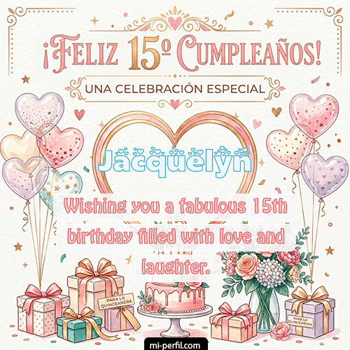 Feliz Cumpleaños XV Años Jacquelyn